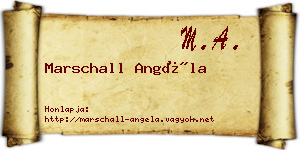Marschall Angéla névjegykártya
